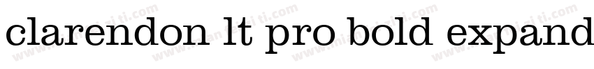 clarendon lt pro bold expanded byli字体转换